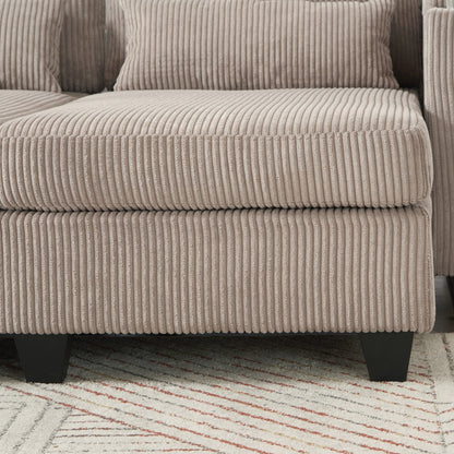 Loveseat Sofa Sofa Bed Corduroy Sleeper Sofa with USB Ports