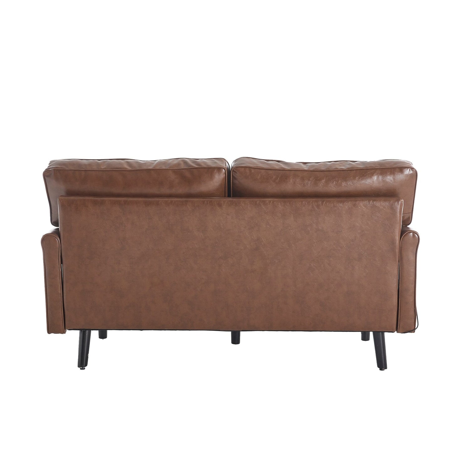 Loveseat Sofa, 2 Seater Sofa Couches for Living Room, Small Couch with USB & Removable Pillow Cover