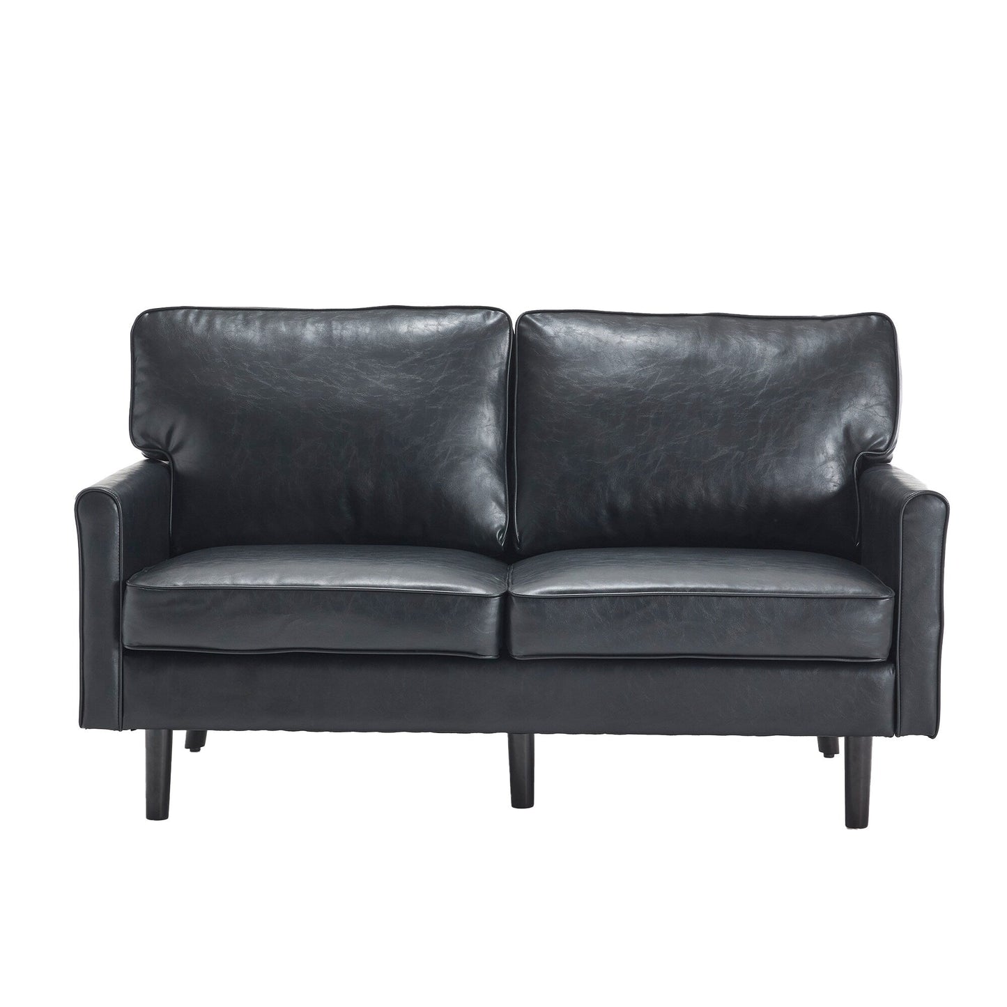 Loveseat Sofa, 2 Seater Sofa Couches for Living Room, Small Couch with USB & Removable Pillow Cover