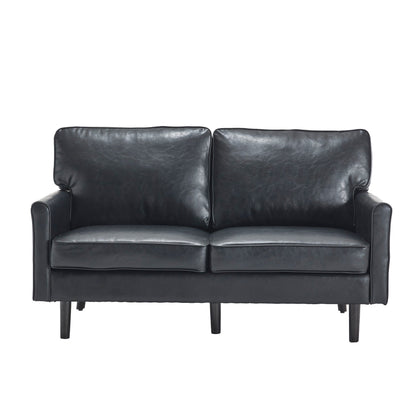 Loveseat Sofa, 2 Seater Sofa Couches for Living Room, Small Couch with USB & Removable Pillow Cover
