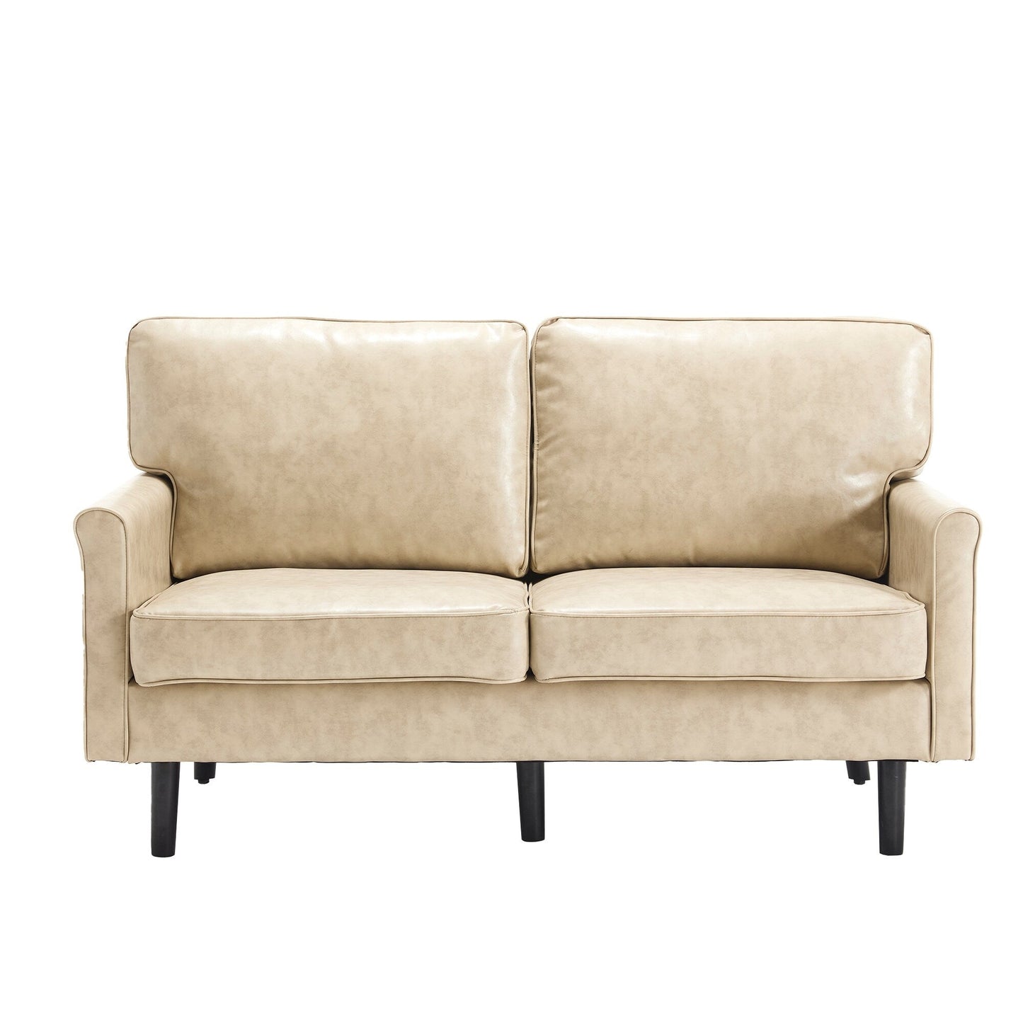 Loveseat Sofa, 2 Seater Sofa Couches for Living Room, Small Couch with USB & Removable Pillow Cover