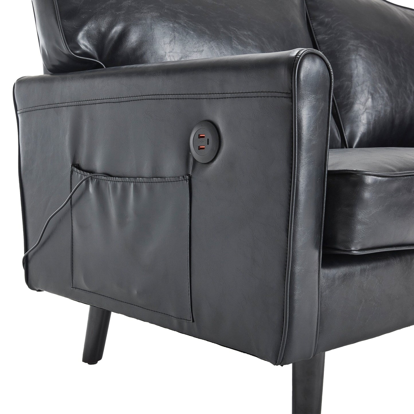 Loveseat Sofa, 2 Seater Sofa Couches for Living Room, Small Couch with USB & Removable Pillow Cover