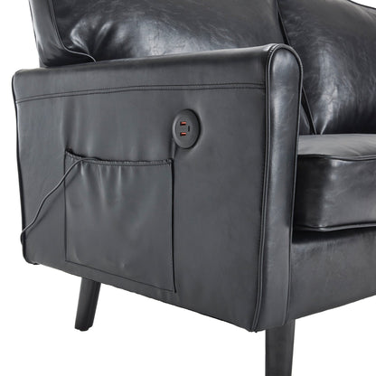 Loveseat Sofa, 2 Seater Sofa Couches for Living Room, Small Couch with USB & Removable Pillow Cover