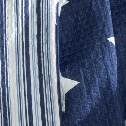 Lush Decor Star Pattern 3-piece Cotton Quilt Set