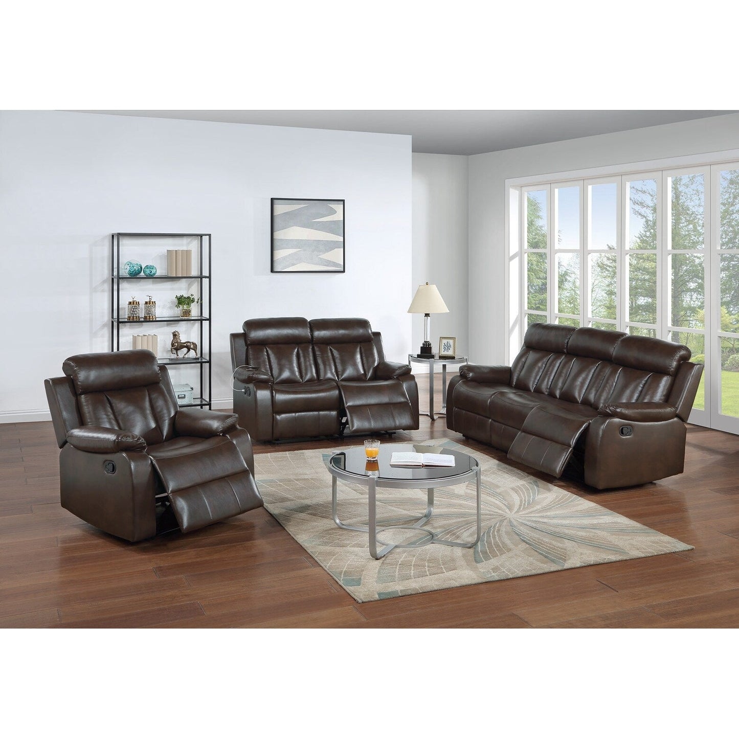 Luxurious Single Recliner with Plush Gel Leatherette Upholstery and Manual Reclining Feature