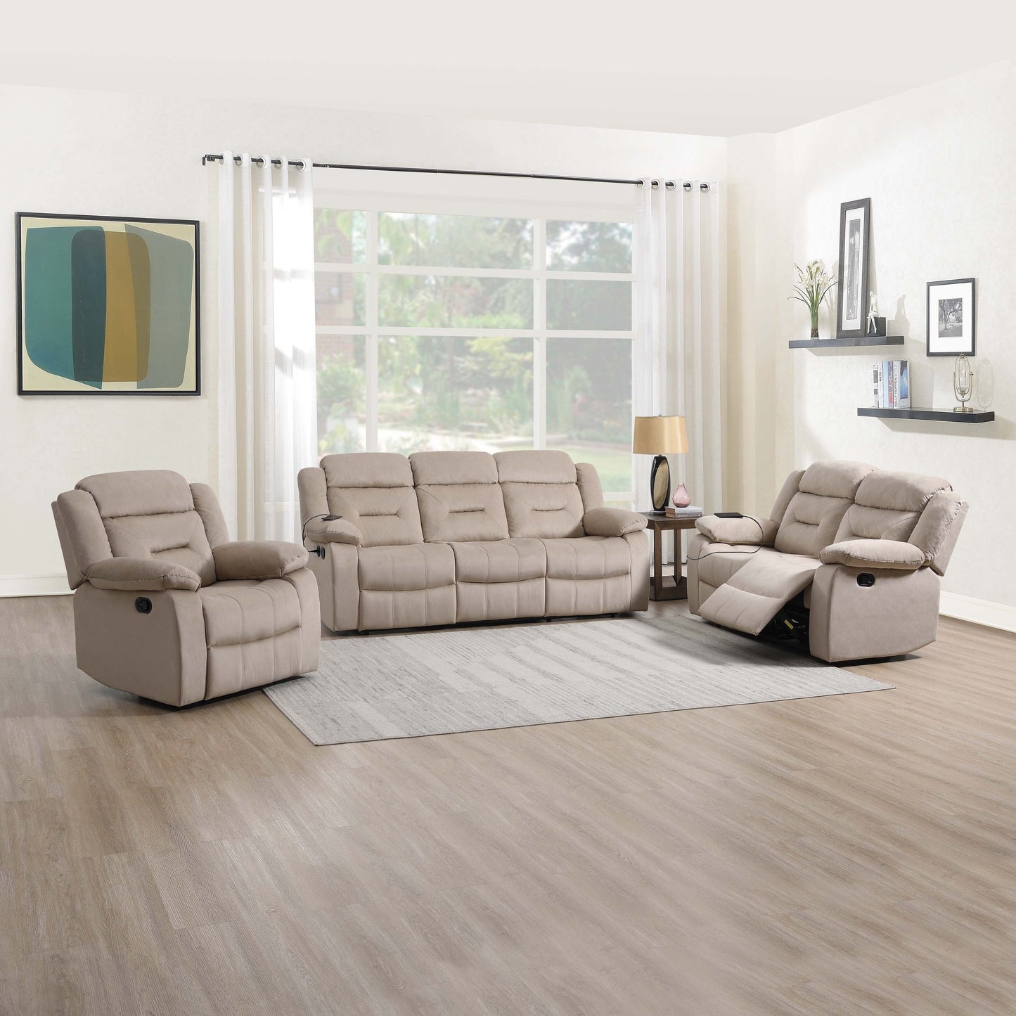 Luxurious Velvet Single Recliner with Plush Arm Pillows and Cushioned Headrest for Ultimate Relaxation