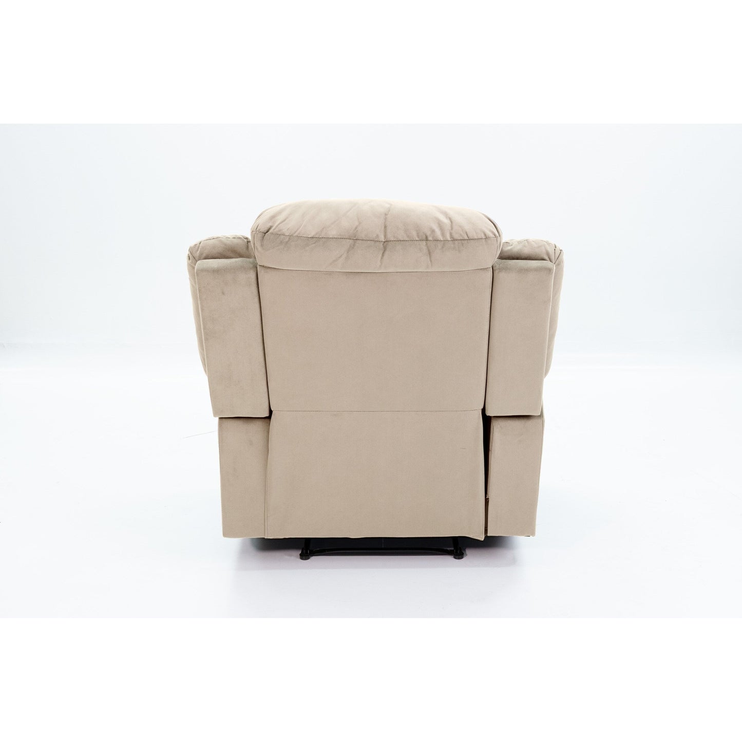 Luxurious Velvet Single Recliner with Plush Arm Pillows and Cushioned Headrest for Ultimate Relaxation