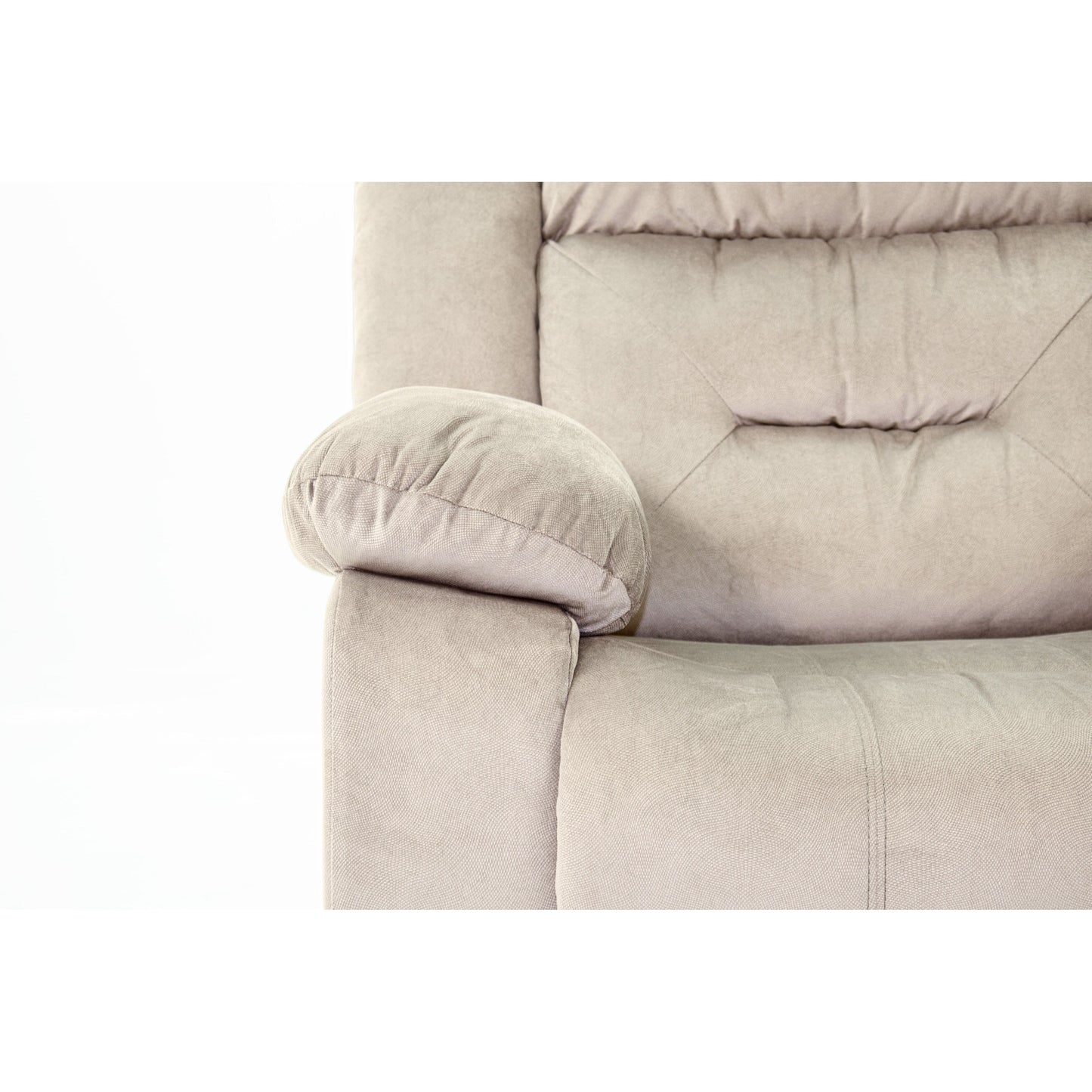 Luxurious Velvet Single Recliner with Plush Arm Pillows and Cushioned Headrest for Ultimate Relaxation
