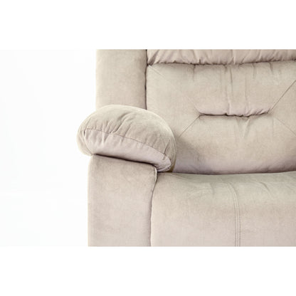 Luxurious Velvet Single Recliner with Plush Arm Pillows and Cushioned Headrest for Ultimate Relaxation