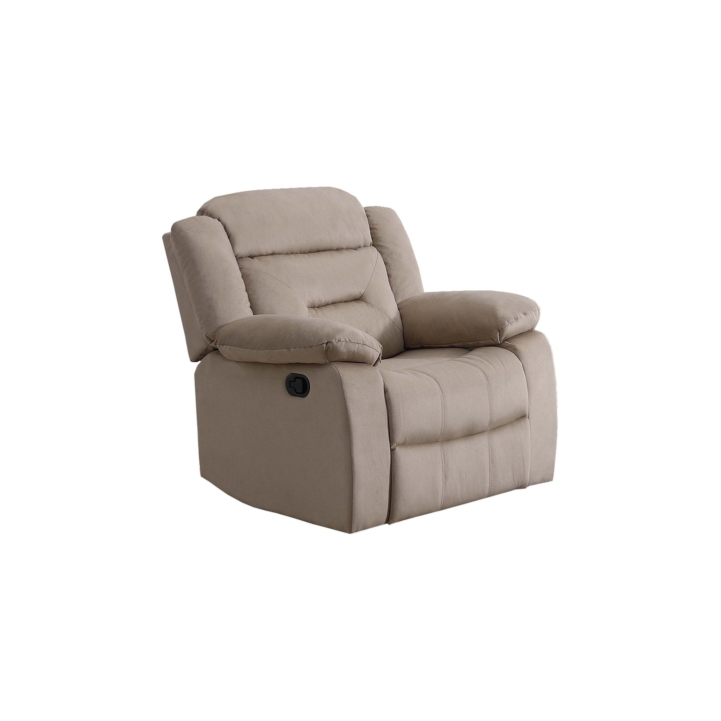 Luxurious Velvet Single Recliner with Plush Arm Pillows and Cushioned Headrest for Ultimate Relaxation
