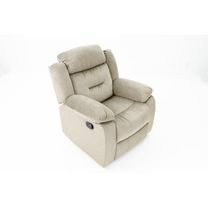 Luxurious Velvet Single Recliner with Plush Arm Pillows and Cushioned Headrest for Ultimate Relaxation