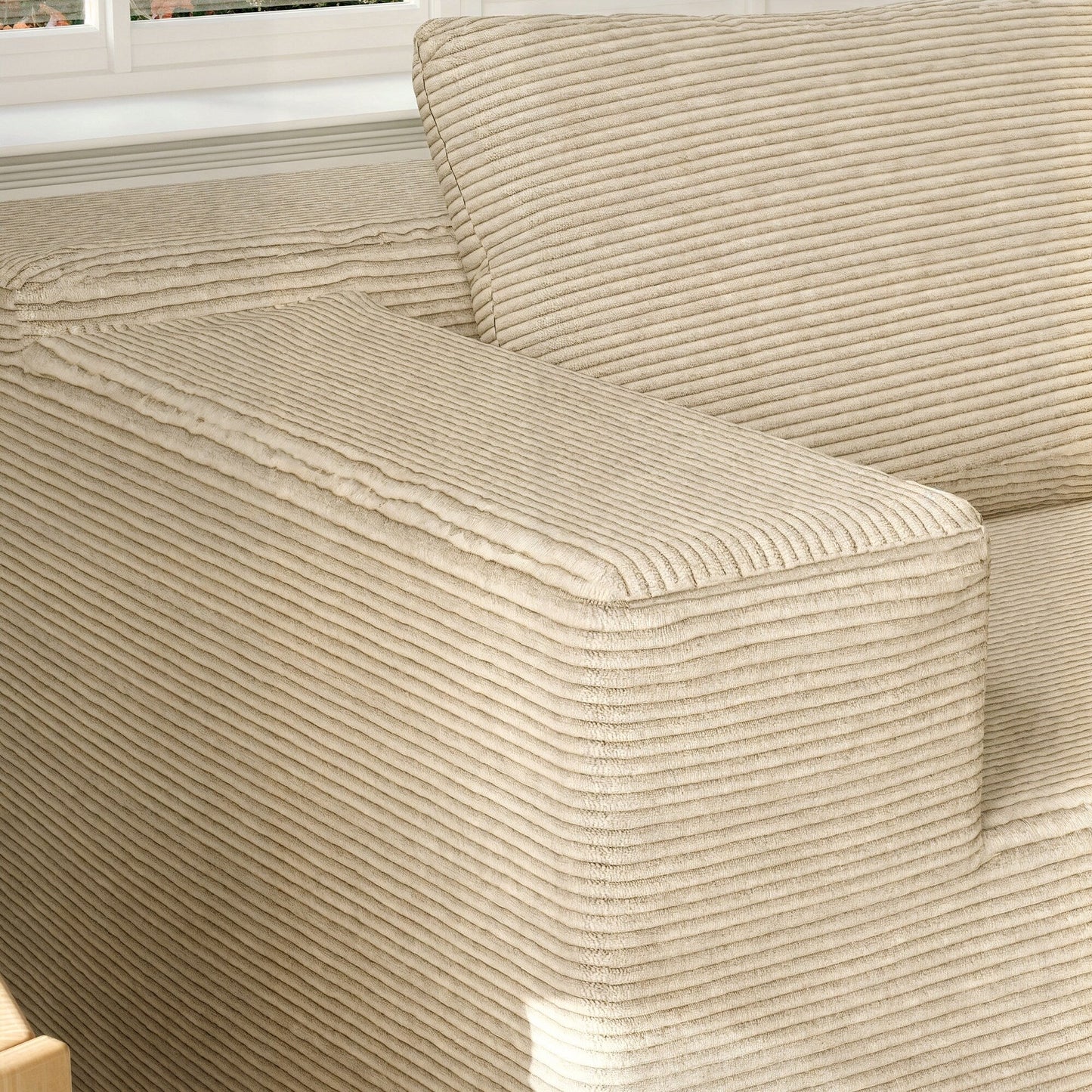 Luxurious and Comfortable Cream - colored Sectional Sofa