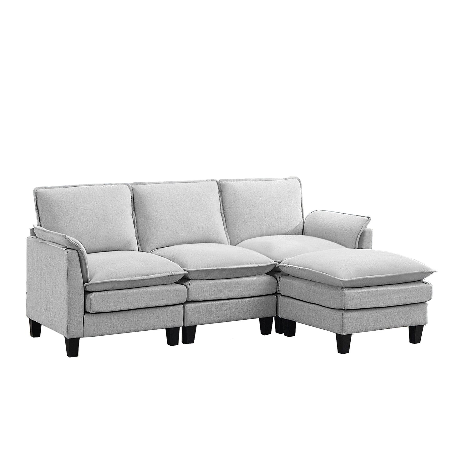 Luxury 3-Seater Sofa & Footstool â?Ultra-Plush, Multi-Room Comfort