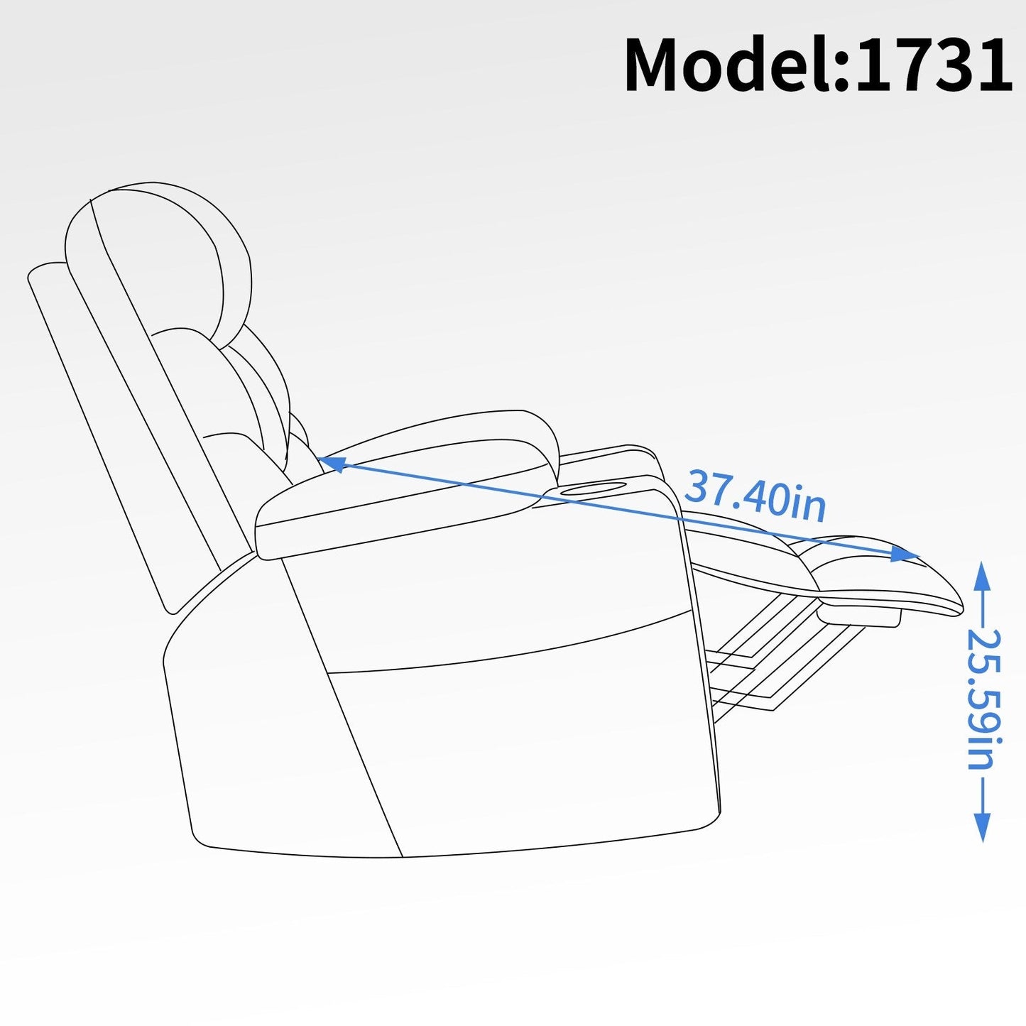 Lving Room Fabric Power Lift Recliner Chair for Elderly, Heavy Duty Motion Mechanism w/Massage and Lumbar Heating, Cup Holders