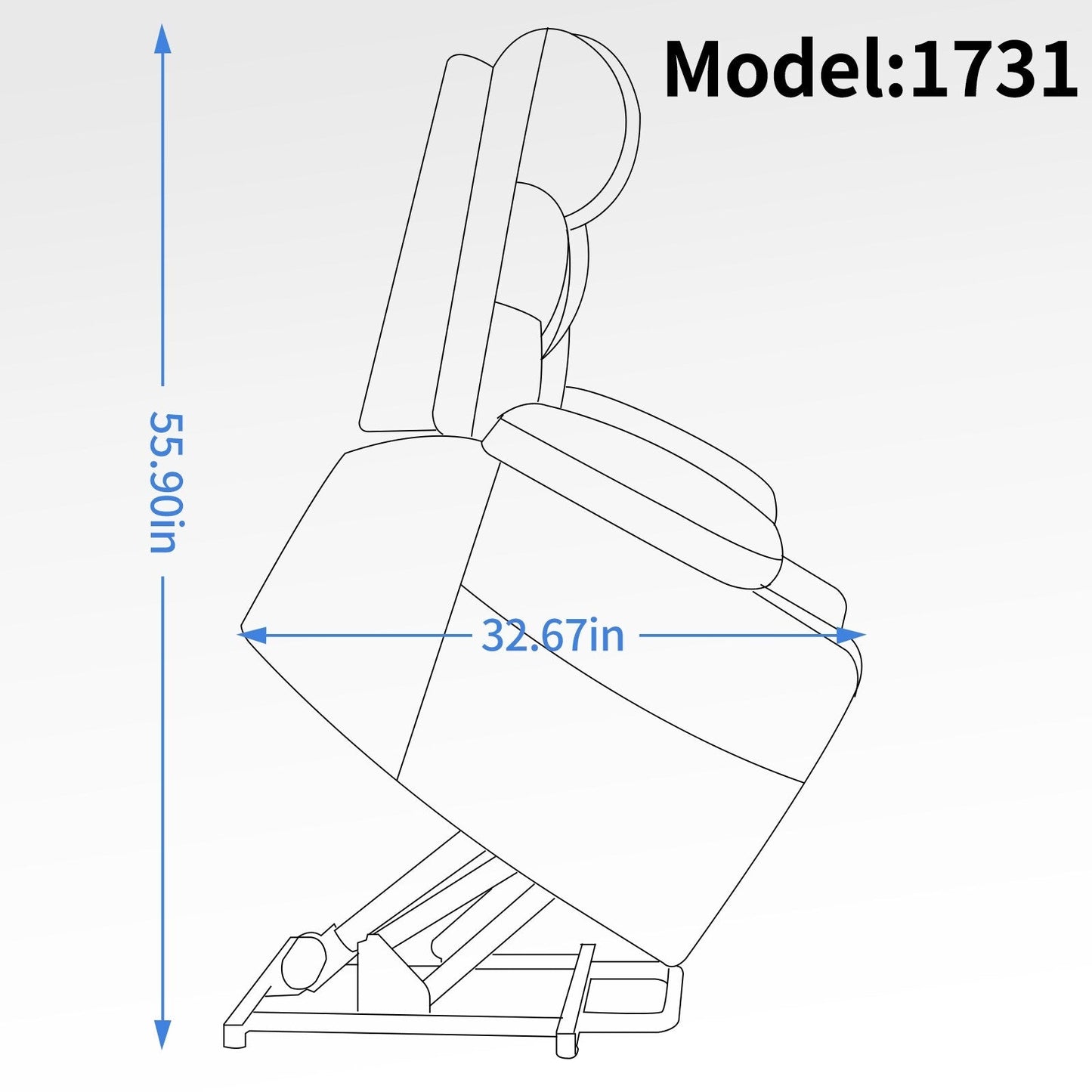 Lving Room Fabric Power Lift Recliner Chair for Elderly, Heavy Duty Motion Mechanism w/Massage and Lumbar Heating, Cup Holders