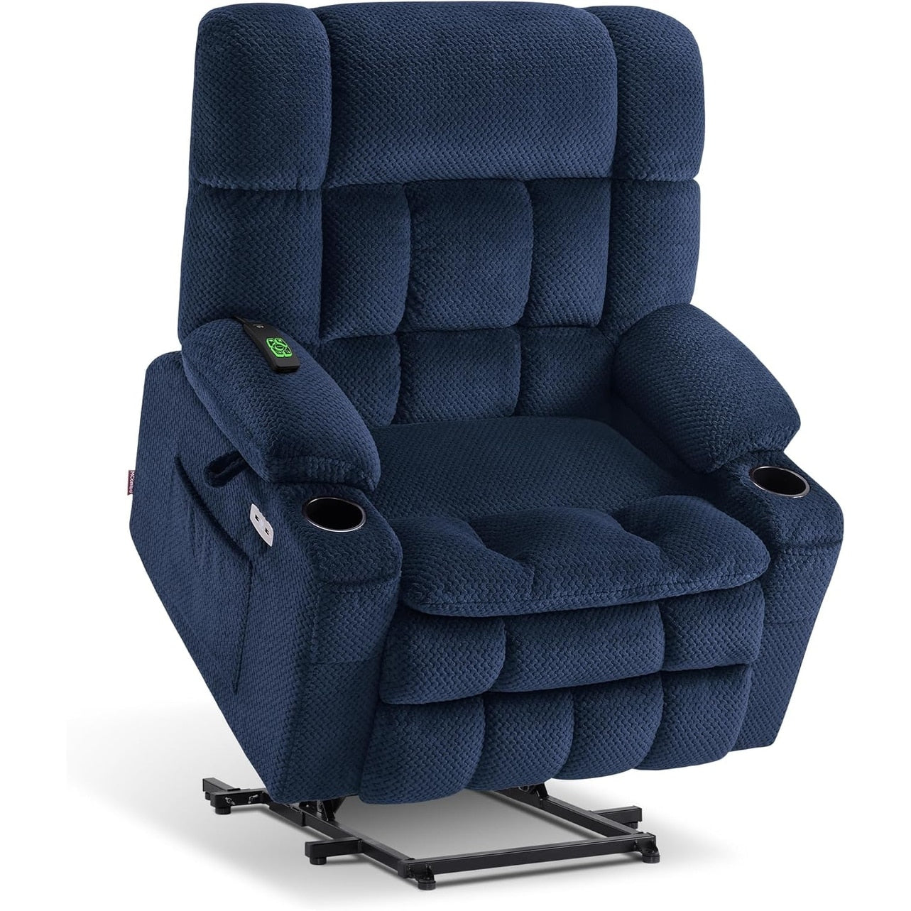 MCombo Dual Motor Power Lift Recliner Chair Sofa with Massage and Heat, Infinite Position, USB Ports, Fabric R7897