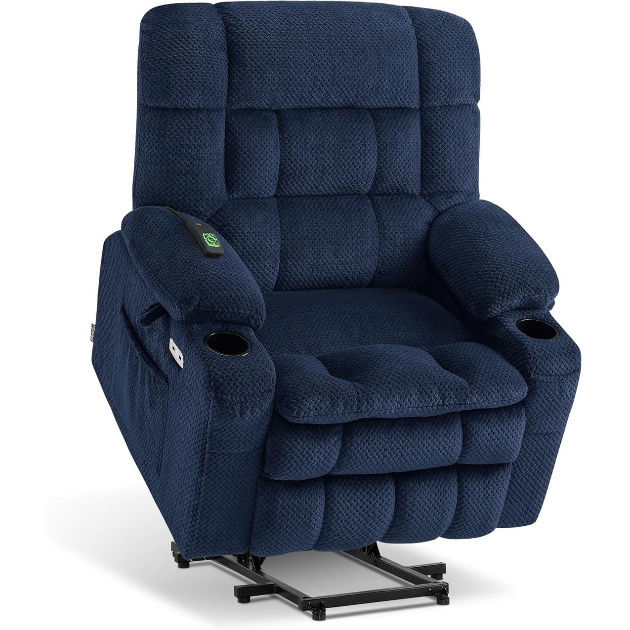 MCombo Dual Motor Power Lift Recliner Chair with Massage and Heat, Infinite Position, Fabric R7894 (Small-Wide)