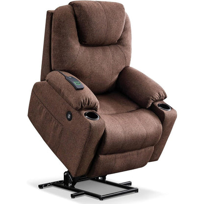 MCombo Electric Power Lift Recliner Chair Sofa with Massage and Heat, 3 Positions, USB Ports, Fabric 7040