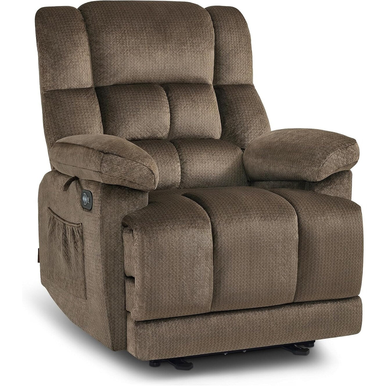 MCombo Electric Power Recliner Chair for Living Room with Heat and Massage, Fabric R6233