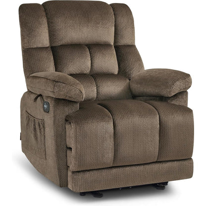 MCombo Electric Power Recliner Chair for Living Room with Heat and Massage, Fabric R6233