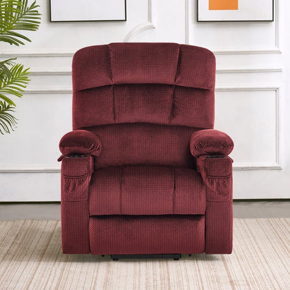 MCombo Dual Motor Power Lift Recliner Chair for Elderly, Massage and Heat, Fabric 7680