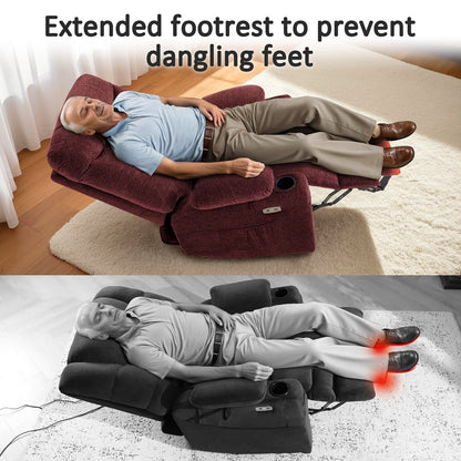 MCombo Power Lift Recliner Chair with Extended Footrest for Elderly People