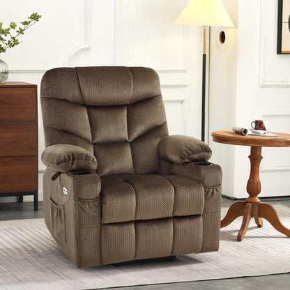 MCombo Power Lift Recliner Chair with Extended Footrest for Elderly Seniors, Fabric