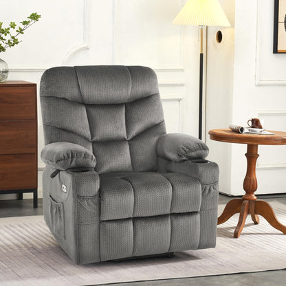 MCombo Power Lift Recliner Chair with Extended Footrest for Elderly Seniors, Fabric