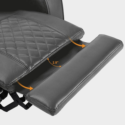 MCombo Power Reclining Loveseat Sofa with Adjustable Headrests, Home Theater Seating with Armrest Storage, Faux Leather HTS470
