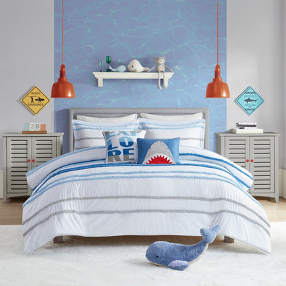 Mackenzie Cotton Duvet Cover Set with Chenille Trim by Intelligent Design Kids