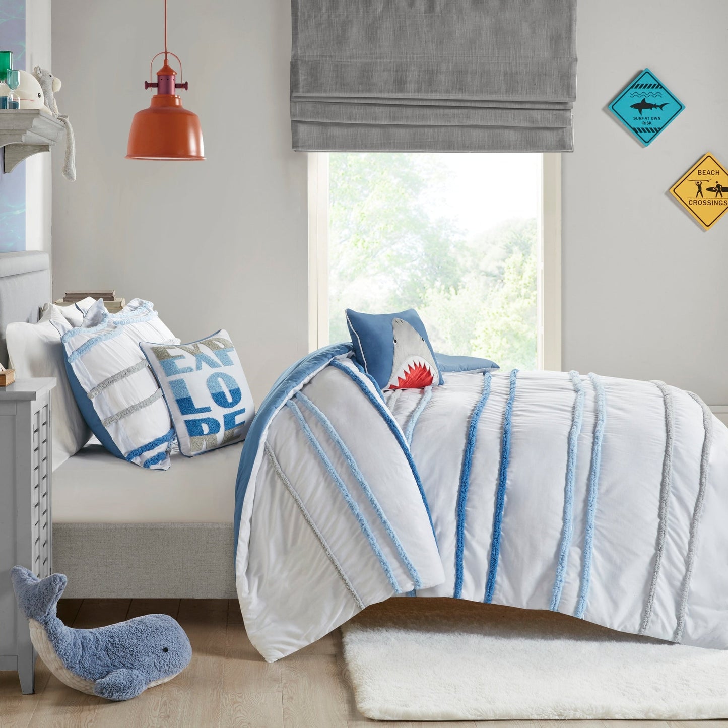 Mackenzie Cotton Duvet Cover Set with Chenille Trim by Intelligent Design Kids
