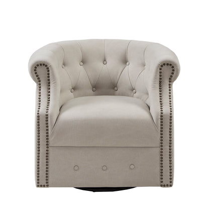 Madison Park Admiral Beige 360 degree Swivel Chair