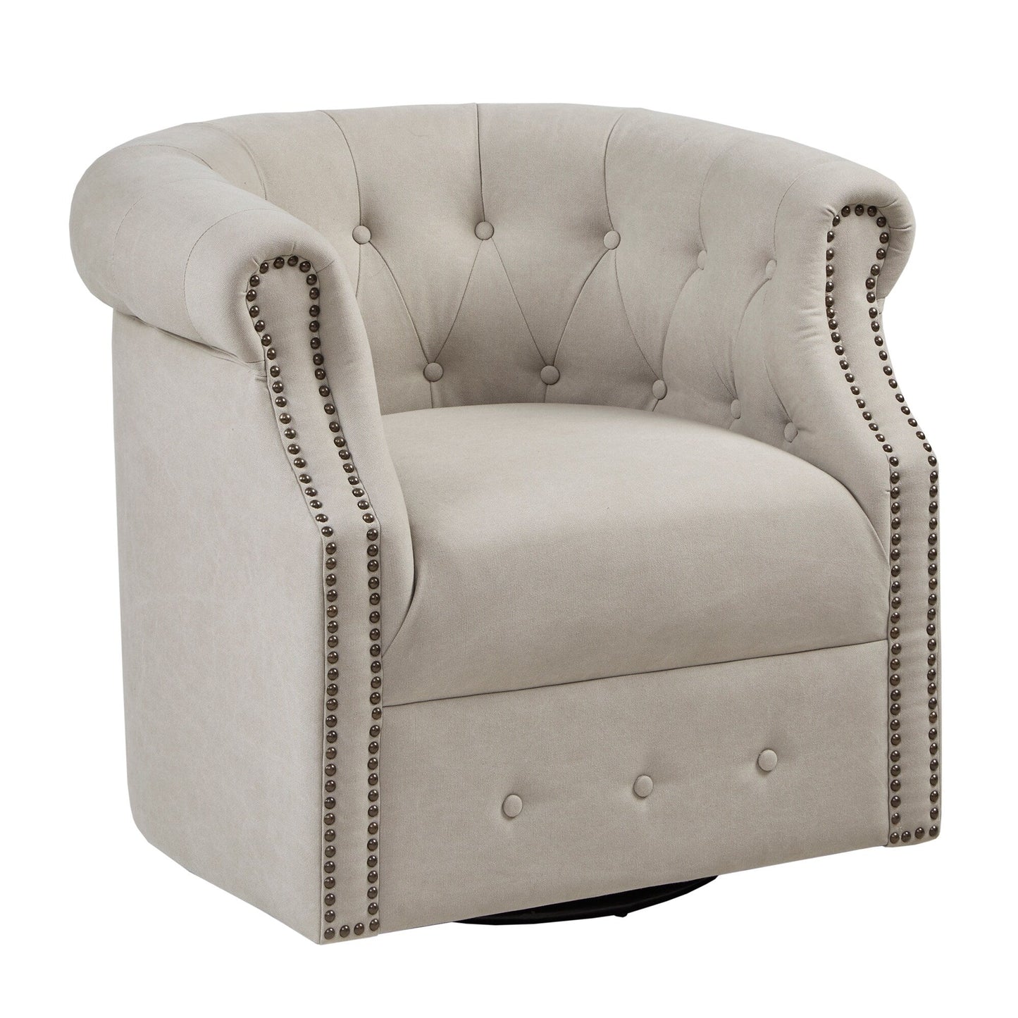 Madison Park Admiral Beige 360 degree Swivel Chair