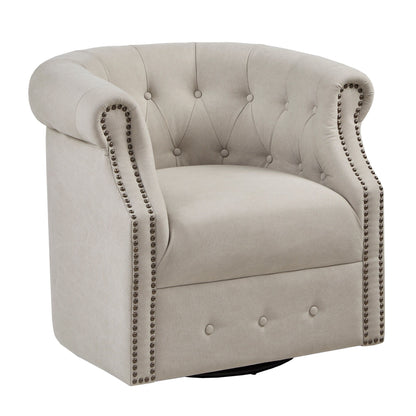 Madison Park Admiral Beige 360 degree Swivel Chair