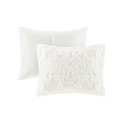 Madison Park Aeriela Tufted Cotton Chenille Damask Duvet Cover Set