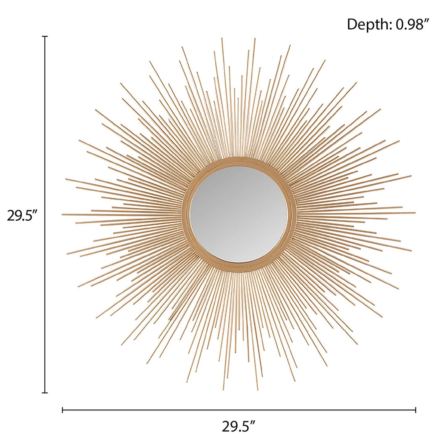 Madison Park Fiore Sunburst Wall Decor Mirror