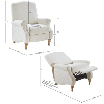 Madison Park Jimmy Ivory Push Back Recliner