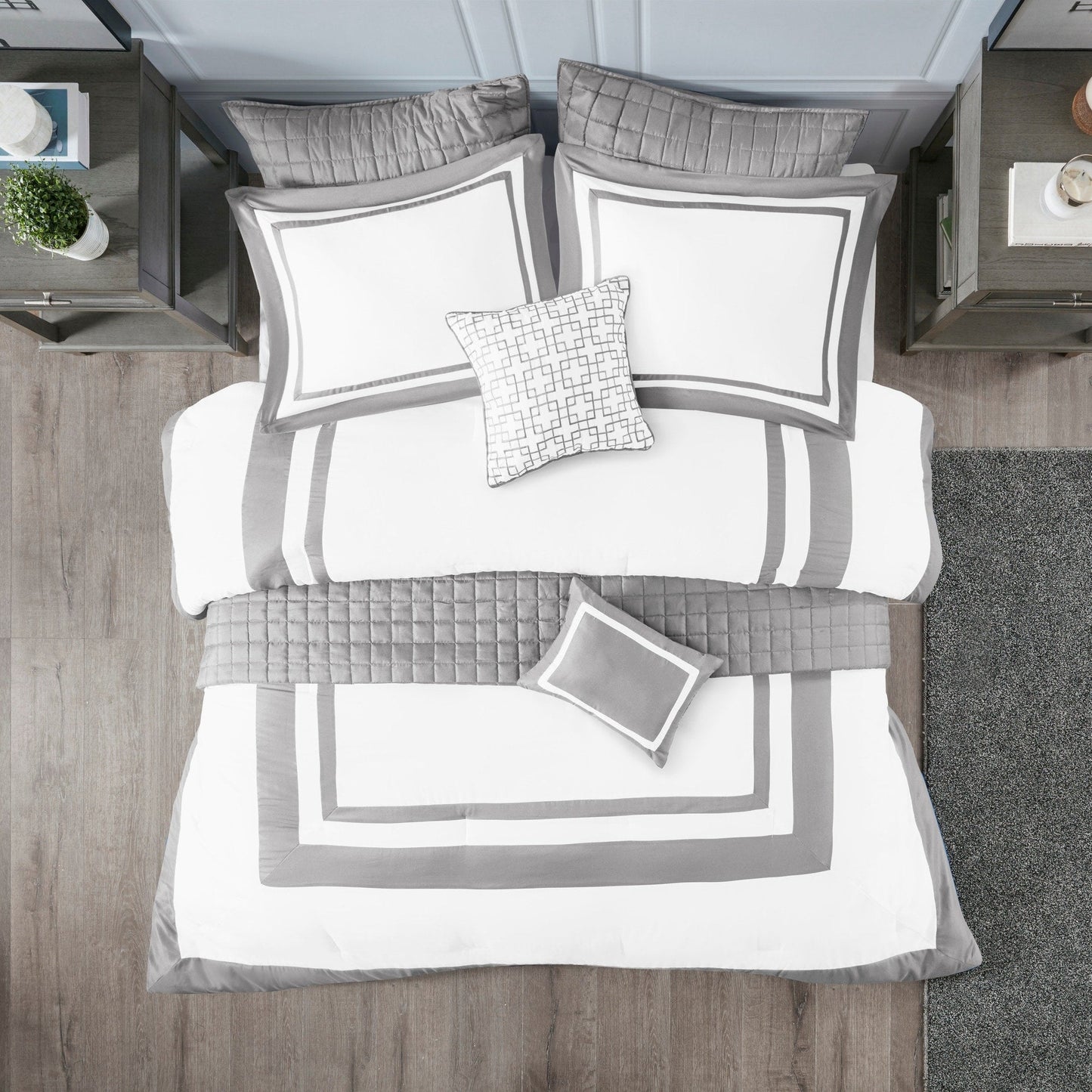 Madison Park Lexington 8 Piece Comforter and Quilt Set Collection
