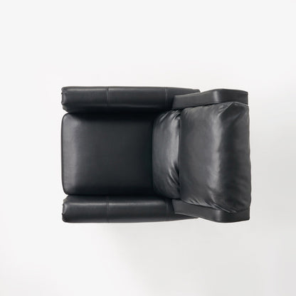 Manual PU Tufted Recliner Chair with Wooden Frame