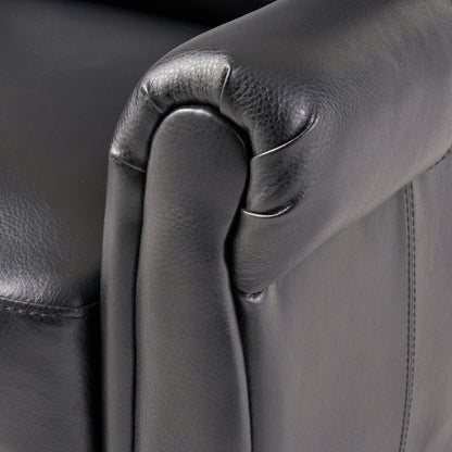 Manual PU Tufted Recliner Chair with Wooden Frame