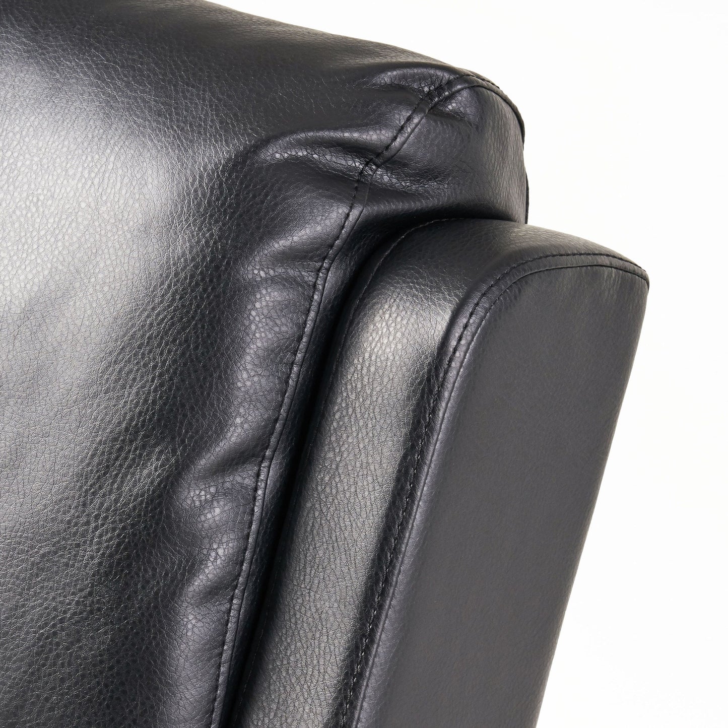 Manual PU Tufted Recliner Chair with Wooden Frame