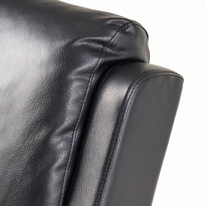 Manual PU Tufted Recliner Chair with Wooden Frame