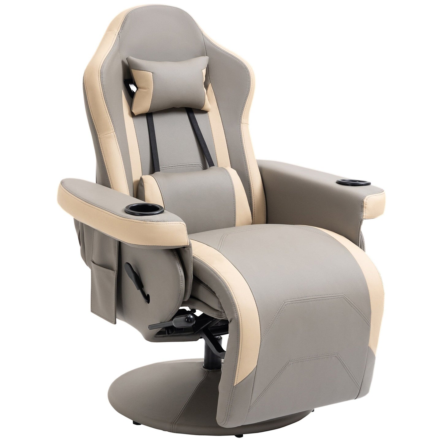 Manual Recliner Armchair PU Leather Lounge Chair