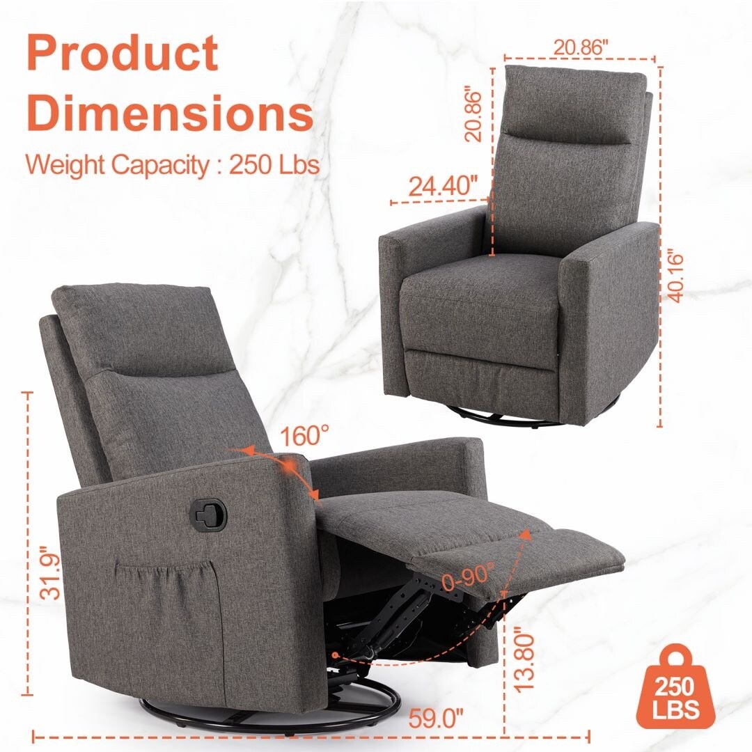 Manual Recliner Chair Winback Single Sofa