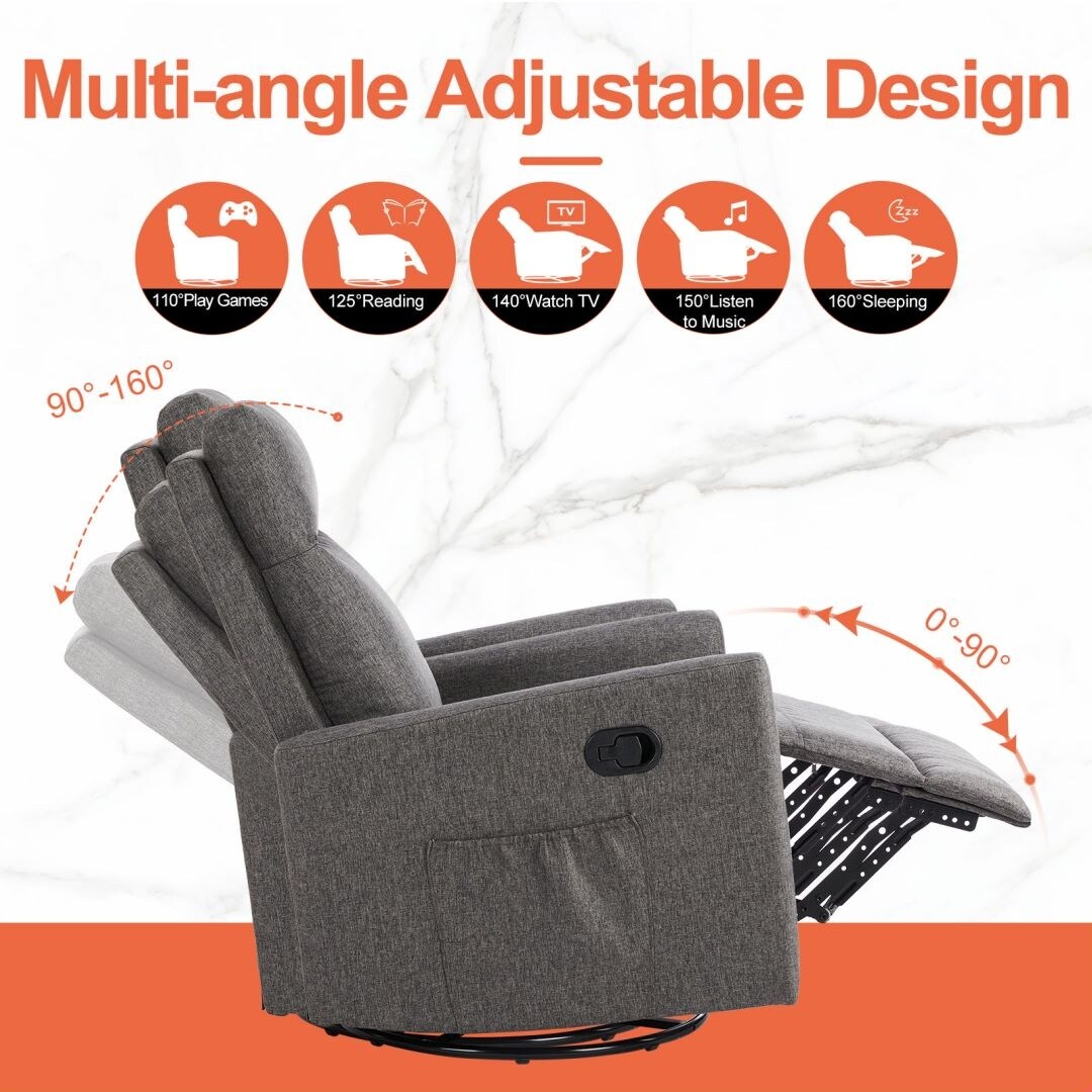 Manual Recliner Chair Winback Single Sofa