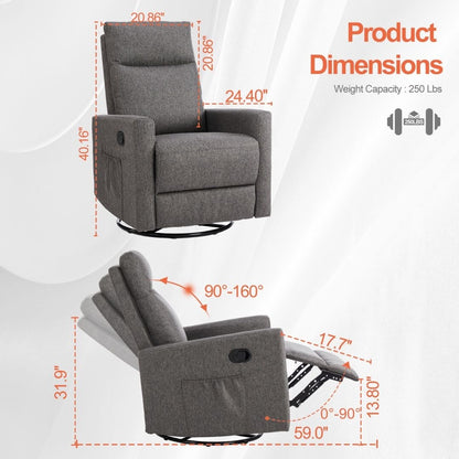 Manual Recliner Chair Winback Single Sofa