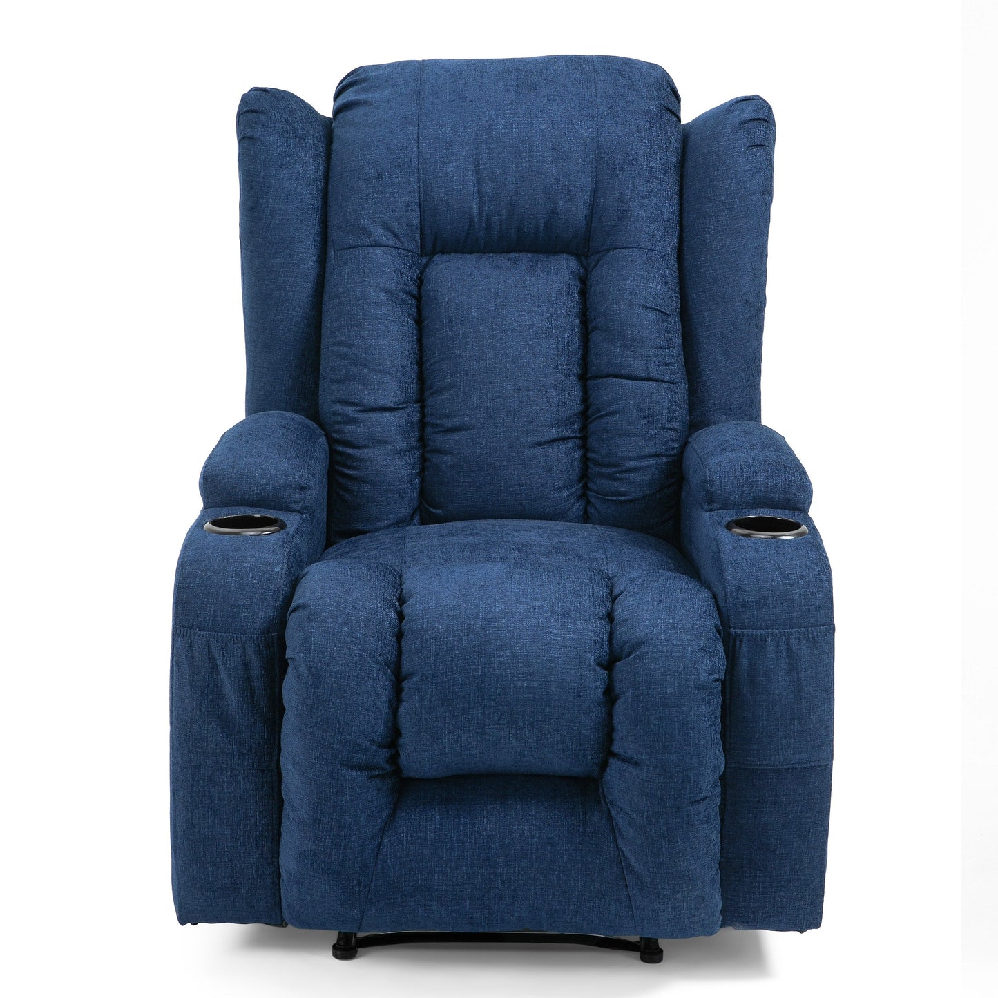 Manual Recliner Chair with 5 Massage Modes, Lumbar Heat, Dual Cup Holders, Remote Control, and Side Storage Pocket