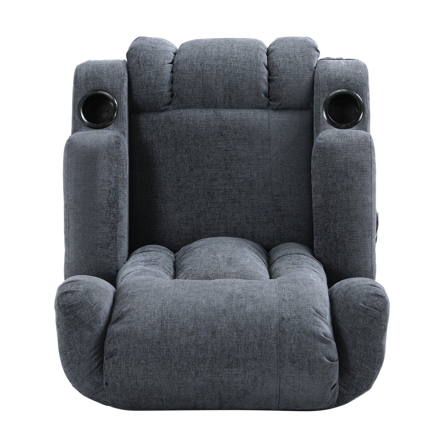 Manual Recliner Chair with 5 Massage Modes, Lumbar Heat, Dual Cup Holders, Remote Control, and Side Storage Pocket