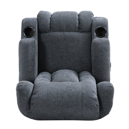 Manual Recliner Chair with 5 Massage Modes, Lumbar Heat, Dual Cup Holders, Remote Control, and Side Storage Pocket