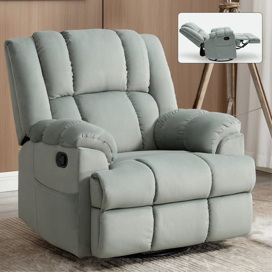 Manual Recliner Chair with Rocker and Swivel